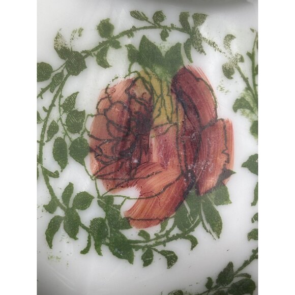 Antique Victorian Milk Glass Floral Syrup Pitcher Circa 1900 - Picture 8 of 15